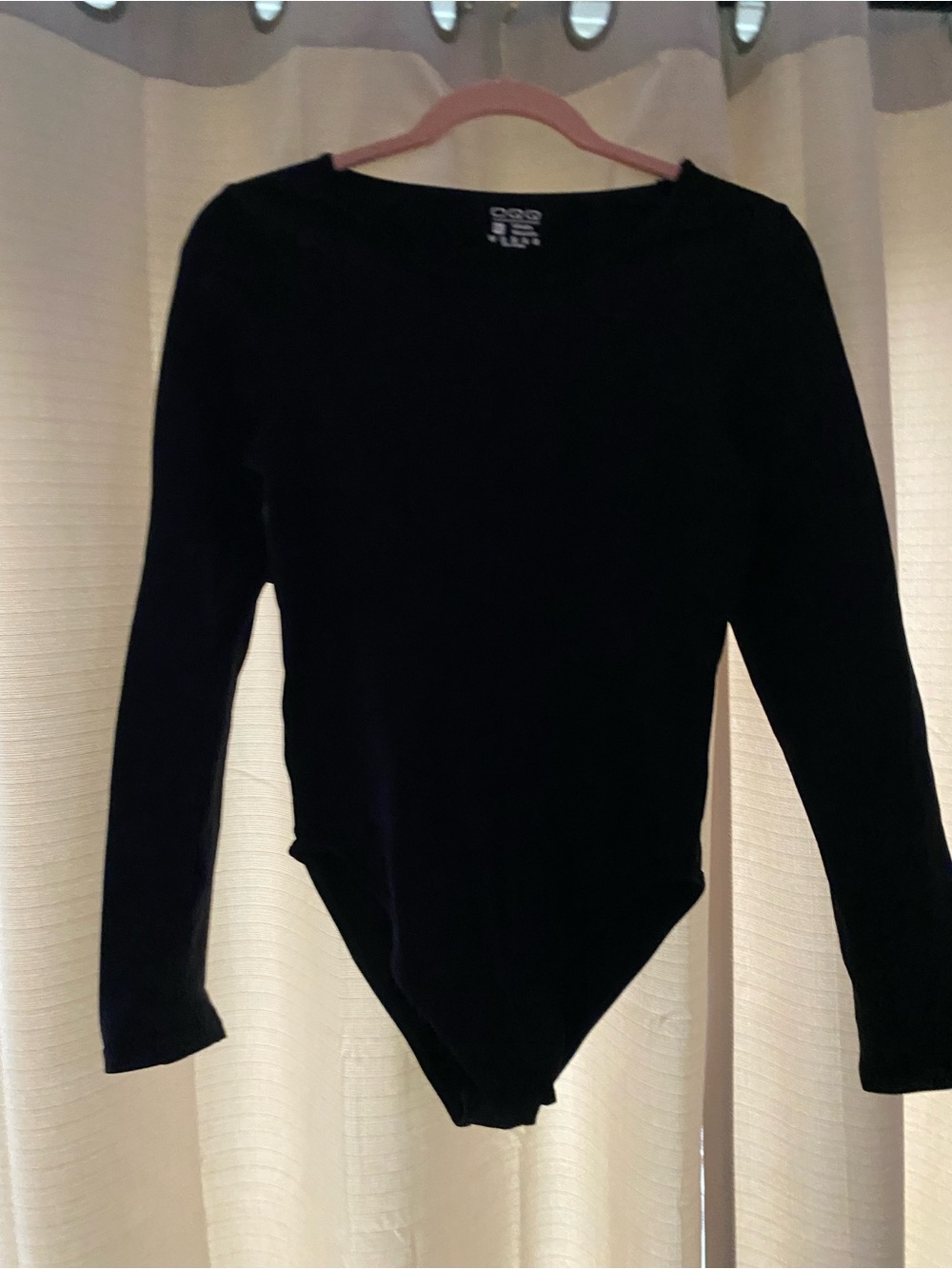Women's Black Long-Sleeve Shapewear Bodysuit